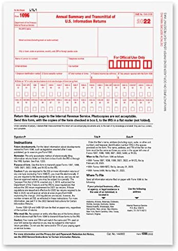 1099 MISC Формулари 2022, 1099 MISC Ласерски Форми IRS Одобрени Дизајнирани За Quickbooks И Софтвер За Сметководство 2022, Комплет