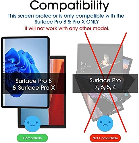 Заштитник на калено стакло со стаклена стаклена стаклена стакло TechProtectus за Surface Pro 8 2021