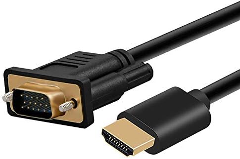 Fansipro HDMI до VGA кабел за конверзија HDMI во VGA HD видео конвертор HDMI до VGA кабел, 3М, црно
