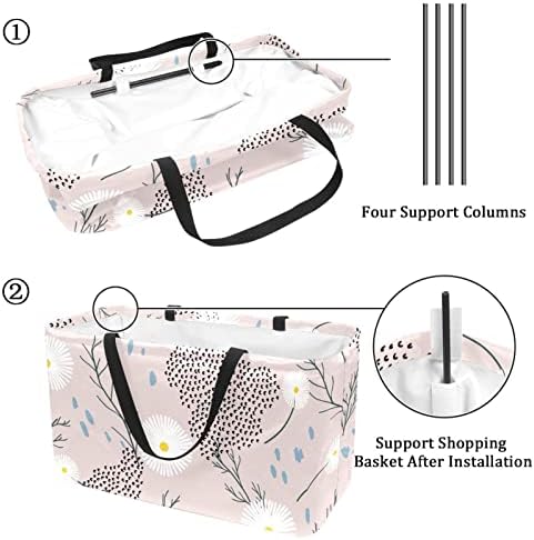 Кошар за еднократно шопинг Ретро цветен образец преносен преклопен пикник намирници кеси за перење алишта за торба за торба за