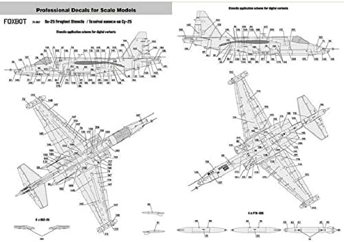 FOXBOT 72-057-1/72 матрици за авиони „Сухои СУ-25“