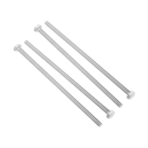 Jutagoss 4PCS M6 HEX BOLT M6-1 x 140mm HEX BOLT UNC HEX HEAD завртки за завртки за завртки од не'рѓосувачки челик целосно навојни завртки за чешма