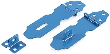 Метална безбедносна врата од X-Dree Hasp Staple Set Blue 2 пар