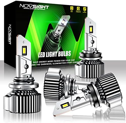 Novsight H11 9005 LED Bulbs Bulbs Combo, 40000LM 200W 6500K Cool White 9005/Hb3 High Beam H11/H9/H8 LED светилки со низок зрак Комбо,