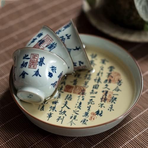 Xialon 14,5см керамичка рака насликана сув меур плоча Зен ретро чај фиока Овошна чинија држач за тенџере