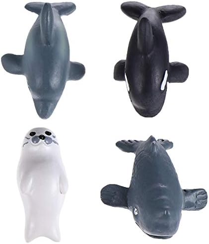 Абоофан 4 парчиња Прекрасни морски занаети за морски животни смола украси минијатурни украси за забава