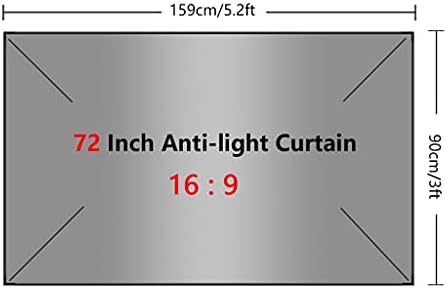 Екран за екран на проекторот ZLXDP Едноставни анти-лесни завеси 16: 9 Преносен дома 3Д дигитален екран за проекција на завеси за завеси