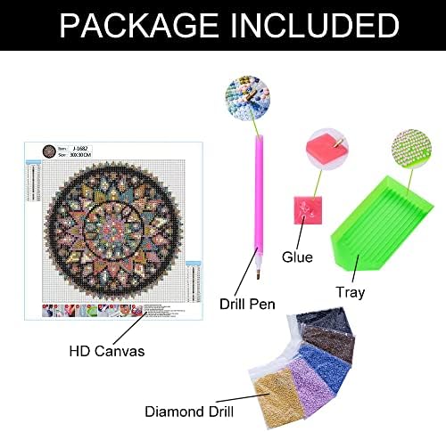 Комплети за сликарство со дијаманти со Sochaka Elfsay 5D Mandanta Diamond за возрасни деца DIY Diamond Art Home Wall Decor 12