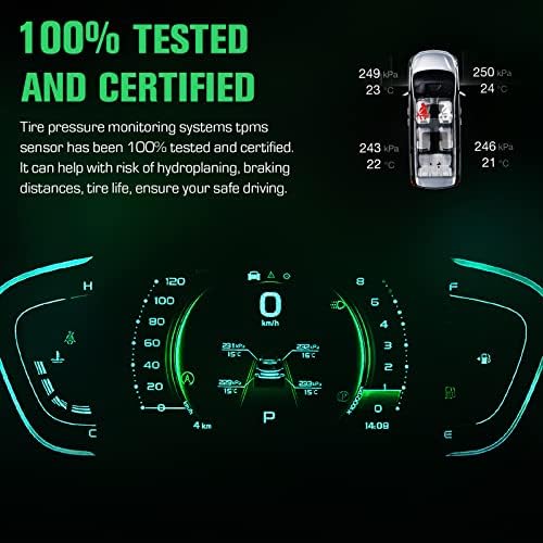 Сензор за притисок на гуми на TPMS Sensor 13598771 Компатибилен со GM Buick Cadillac Silverado GMC Pontiac 13598772 13586335 315MHz