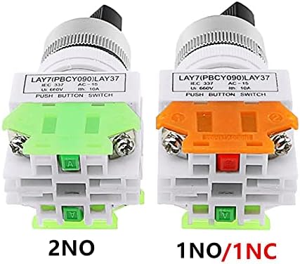 SNKB LAY37 22mm Rotary Switch 2/3 Позиција на копчето Ротари 1NO/1NC и 2NO ROTARY SWITCH SWITCH DPST SWITCH 660V UI 10A ITH