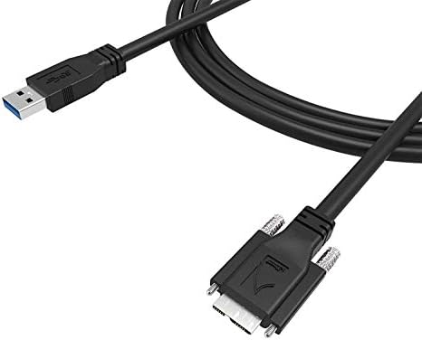 Newnex USB 3.0 A/M До Микро B/M Со Кабел За Заклучување Со Двојна Завртка, 3m, Поддржан SuperSpeed, Usb3 Визија Камера Компатибилен