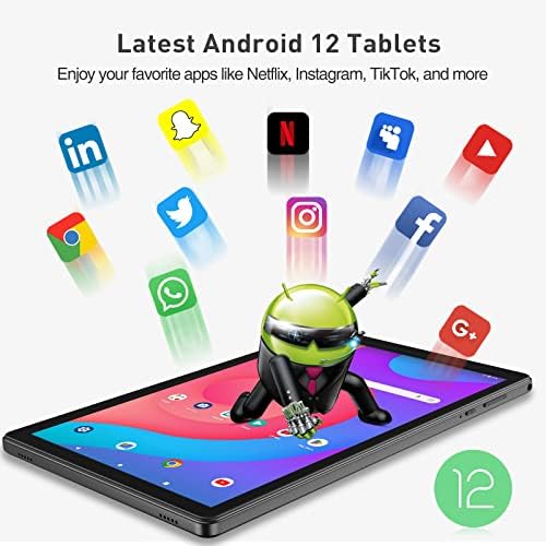 Таблета Vasoun Android 10 инчи, 2 GB RAM меморија, 32 GB Android 12 таблет, детски таблет, IPS HD дисплеј, GPS, FM, квад-јадрен процесор,