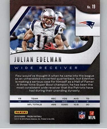 2019 Panini Prizm 19 Julian Edelman New Angland Patriots Football NFL
