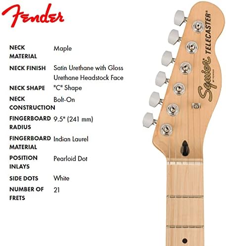 Squier Affinity Series Telecaster Electric Guitar, Butterscotch Blonde, Maple Fingerboard