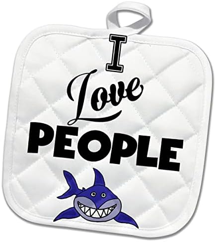 3drose Смешна симпатична ајкула вели дека ги сакам луѓето со сатира за сатира - постери