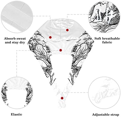 Арабески образец на арапски стил Јојомој, женски работни капачиња со копчиња и џемпери, прилагодлива хируршка капа
