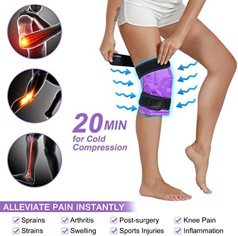 Реикс колено и мраз на глуждот за повреди што можат да се користат, завиткан од мраз со ладна терапија со ладна компресија