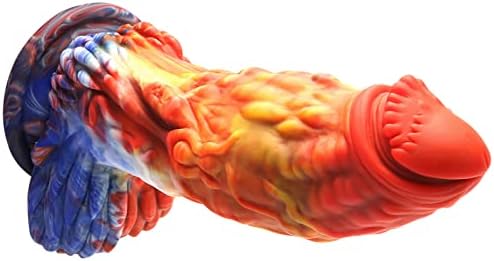 Реалистично силиконски густо чудовиште дилдо: 7,48 инчи меко анален дилдо со силна чаша за вшмукување за игра без раце, материјал материјал