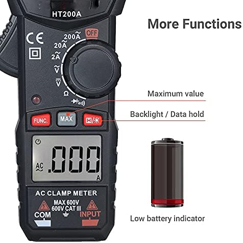 Feer Multimeter Mini Handheld AC Дигитален мембрана мерач на ултрапортбилен струја на струја автоматски мултиметарски мултиметар мулти-тестер