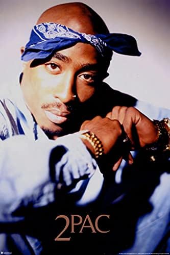 Постери на Tupac 2Pac Постер Сина бандана портрет 90 -ти хип -хоп рапер постери за соба естетски средини на 90 -тите 2PAC меморијали