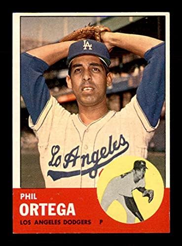 467 Фил Ортега - 1963 Топс Бејзбол Картички Оценет EXMT - Бејзбол Плочи Автограмирани Гроздобер Картички
