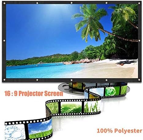Werfds 16: 9Д 3Д wallид монтиран екран за проекција 60/72/84/100/120 инчен проектор екран со влакна од платно завеса за домашно кино