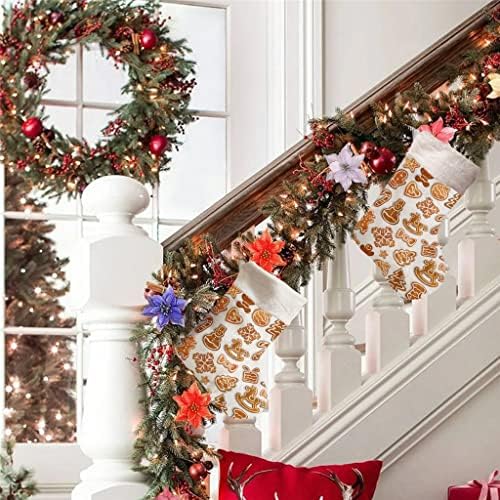 WXBDD Божиќна ѓумбир, Божиќни чорапи Нова Година Подароци Кенди Кенди Божиќни украси за домашно дрво што висат украси