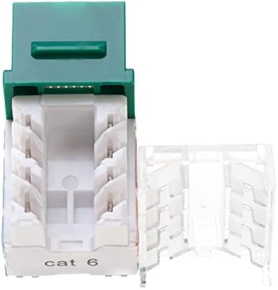 Cctv4Less RJ45 CAT6 Castone Етернет Ѕид Џек Удар НАДОЛУ ВРВОТ 45-Степен, Тенок Профил Зелена