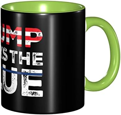Фадахатер Трамп полициски полициски спроведување на законот Тенки сина линија чаши кафе кригла керамичка кригла новини чаши