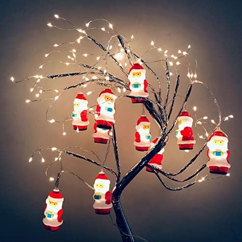 Предводена Божиќна светлина за новогодишни светла Декорација за домашна забава во затворен и отворен сјај во темни украси за забава