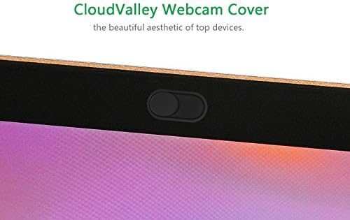 Слајд за покривање на веб-камерата CloudValley, [5 пакет] 0,6 mm-тенка метална веб-камера налепница за MacBook Pro, MacBook Air, Laptop, Imac, PC, Surfcase, iPhone 8/7/6 Plus, Cover за приватност, црни-5 компјут