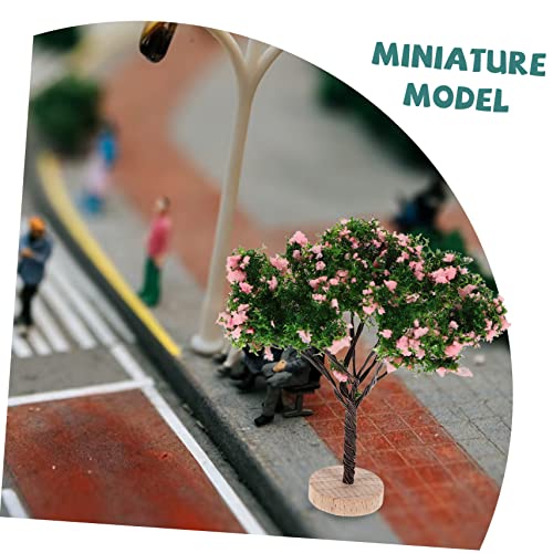 Кисангел 4 парчиња симулација на пејзаж дрво пластика OB11 мини модел дрво