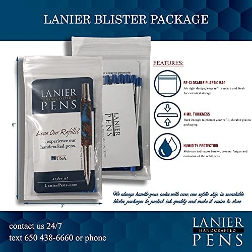 Lanier Combo Pack - 2 Пакет-Monteverde® Moft Roll® Екстра Fine Ballpoint P11 Паста Мастило Рефил Компатибилен Со Повеќето Parker® Стил