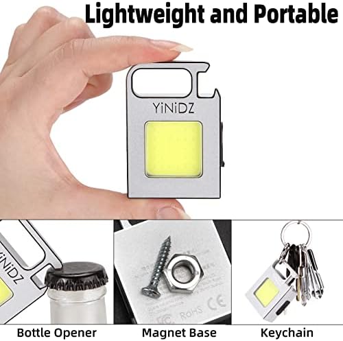 Мини светла на лапчиња, алуминиумско тело 1000 лумени 4 режими на светлина што се полнат со џебната светлина со клуч, отворач за