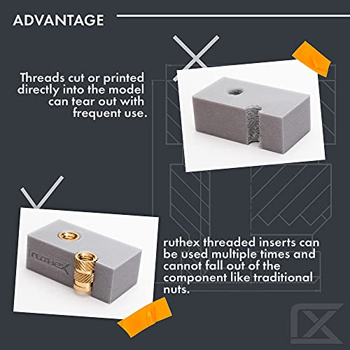 Руткс пакет - Вметнувања со навој M2 + M3 + M4 + M5 Assoce Box + Ruthex 7x Совети за лемење/Совети за вметнување на топлина за вметнувања