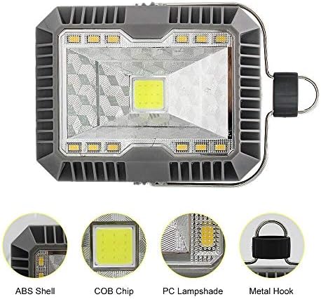 LED сијалички на Зезен 4 парчиња на отворено преносен фенер соларна ламба LED LED светло 3 режими USB полнење со висечка кука