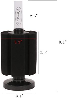 Powkoo Малку Био Сунѓер Филтер Аквариум Филтер Сунѓер, Тивка Пена Филтер За Бета, Срј, Одгледувач Риба Резервоарот
