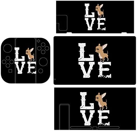 Love Chihuahua Decal налепници Покријте ја кожата целосна обвивка за налепници на лични плочи компатибилни со прекинувачот