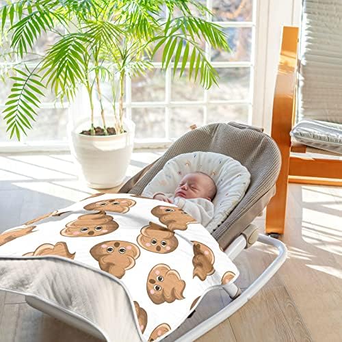 Swaddle Cable Potop Comphate Cotton Contebet за новороденчиња, примање ќебе, лесен мек залепено ќебе за креветчето, шетач, ќебиња за