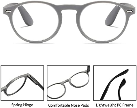 Dxyxyo Тркалезни Очила За Читање За Жени Мажи 4 Спакувајте Сини Светлосни Блокирачки Компјутерски Читачи За Мало Лице Со Пролетна Шарка