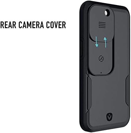 Шпионски-Fy Iphone 13 Pro Случај Со Капаци На Камерата Напред И Назад | Заштитете го вашиот iPhone И Приватност | 6-Метарски Пад Доказ | 6,1 Инчен | Заштита На Камерата Од Валента.