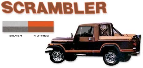 Феникс Графикс Замена за 1981 1982 1983 1984 Џип Scrambler CJ8 Налепници &засилувач; Ленти Комплет-Морско Оревче