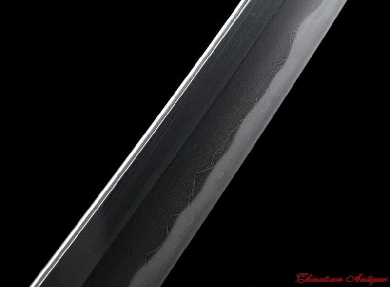 ГЛВ нож Катана Самурај меч Тамахагане Ваку, фалсификуван челичен сечило глинен кален 1515