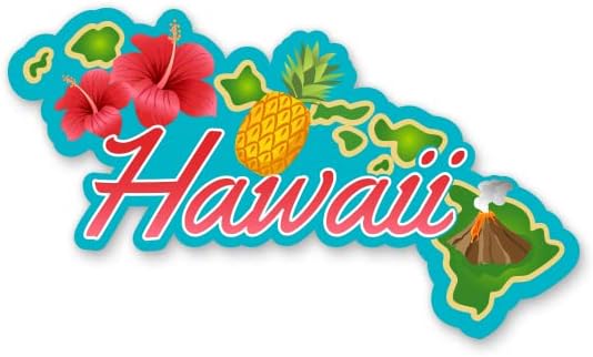 Squiddy Hawaii - винил налепница за телефон, лаптоп, шише со вода