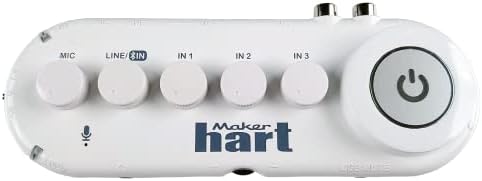Maker Hart само Combo V- 5 Bluetooth Audio Mixer со 4-влез / стерео микрофон Влез за напојување / USB Bluetooth аудио влез / вграден микрофон