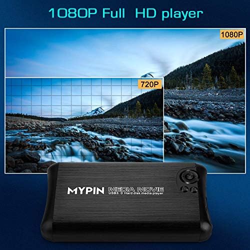 1080p USB3.0 HDMI Media Player со 2xRemote Control Поддршка 2.5 SATA HDD со HDMI/AV/коаксијален излез, преносен MP4 плеер за видеа/музика/фотографии