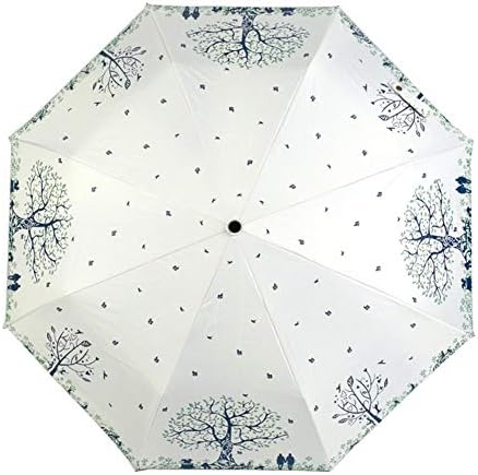 Нолог LF3 трикратен чадор ултралејт среќа дрво форма на сонце чадор винил сончање анти-УВ парасол