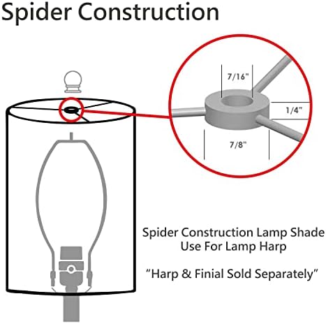 Aspen Creative 34001 Transational Scallop Bell Bell Shape Spider Construction Shade во бела, ширина 16