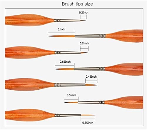 CZDYUF 7PCS Минијатурна кука линија за пенкало фино акварела боја четка поставена за цртање на масло за масло за сликање четка за четки за
