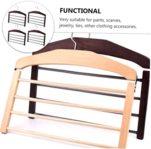 DoITOOL 4 парчиња облека, закачалки за метални панталони, закачалки за метални облеки, повеќенаменски закачалки за заштеда на простор